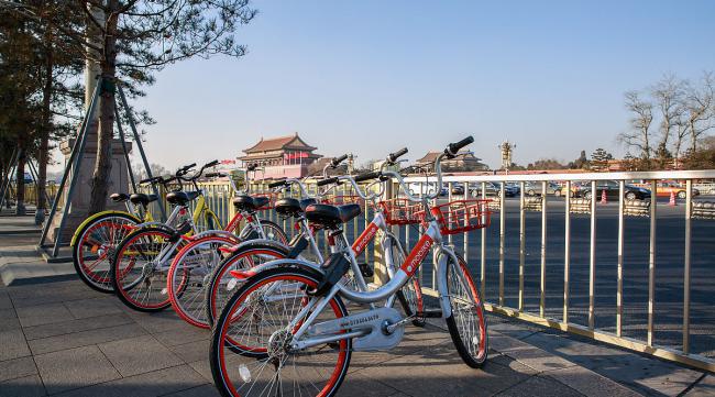 颐和园自行车停放