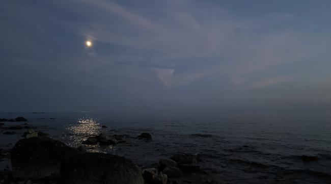 怎么拍摄海边夜色的场景图