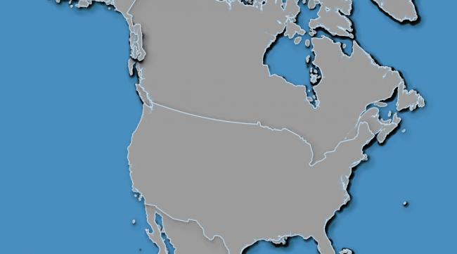 北美洲和欧洲地图