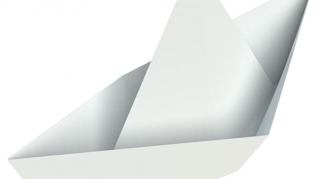 长方形纸折简单的纸船图片