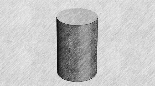 素描几何体圆柱体的画法