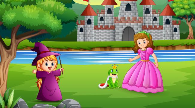 一个小女孩走城堡的游戏