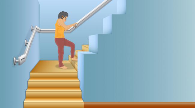 如何爬楼梯省力
