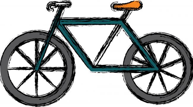 自行车绘画