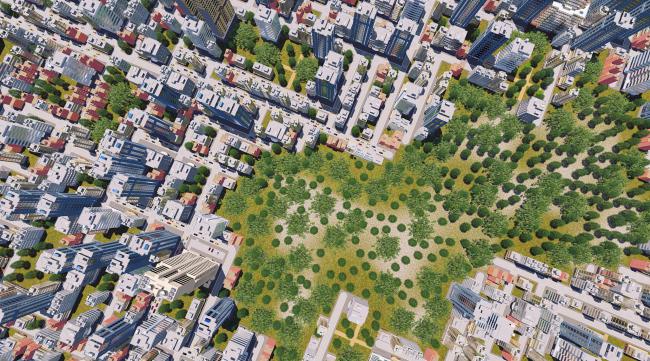 都市天际线怎么大面积种树