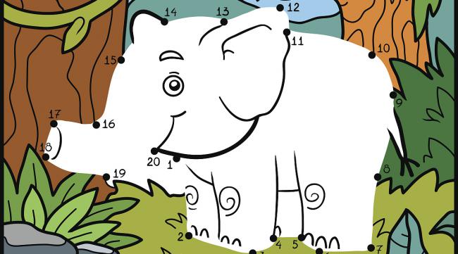雪地里的小画家大象画什么