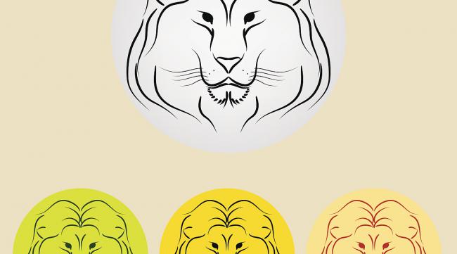 ai怎么用圆形做一个狮子头图案