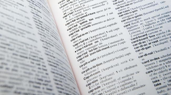 一些词典用英语怎么说