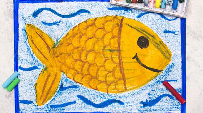 儿童绘画:如何画美丽的小鱼