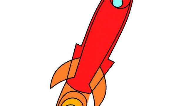 火箭的图片儿童画