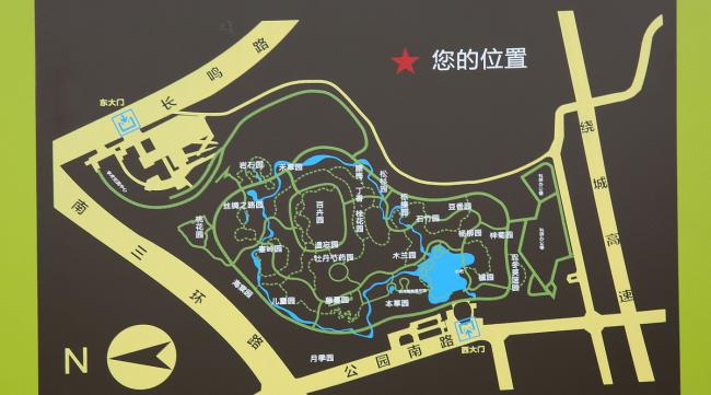 郑州雕塑公园的游玩路线图