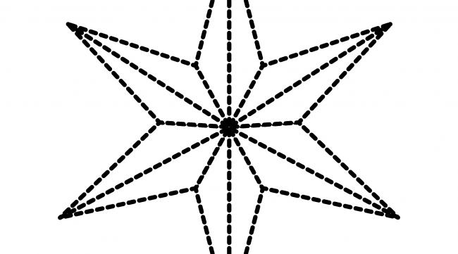 怎么用尺规作图画出五角星图案