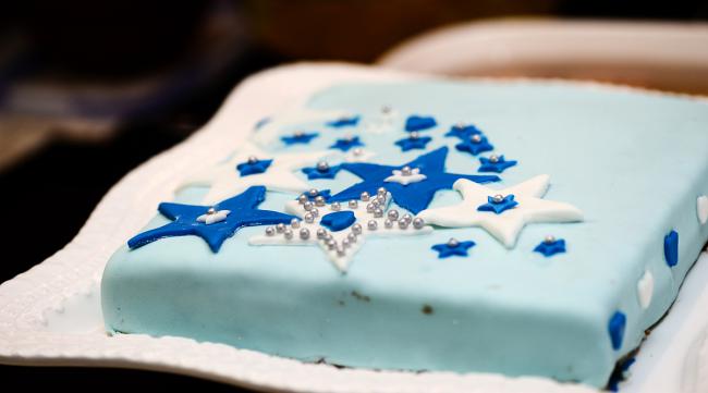创意蛋糕星辰标语图片